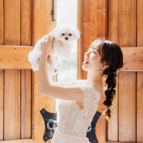 ペットも一緒に結婚式に参加できるためリングドッグなどオリジナル演出も叶う♪