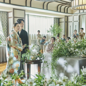 ドレスはもちろんお色直しでの和装も相性の良い会場「カナデ」|アニヴェルセル 長野の写真(54956446)