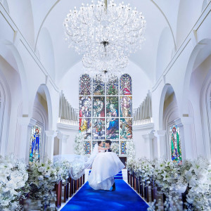 大聖堂チャペルや披露宴会場でのフォトウエディングも対応可能