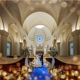 【花嫁支持率◎】ロイヤルブルーの大聖堂×豪華試食×全天候型体験!