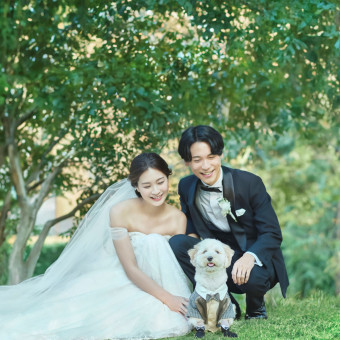 わんちゃんも一緒に結婚式に参加ができる!