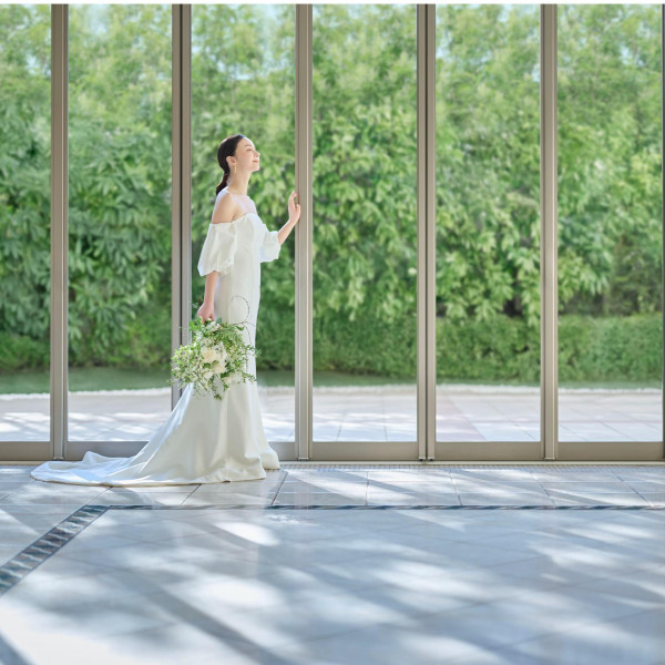 緑あふれるパーティ会場でも撮影可能*