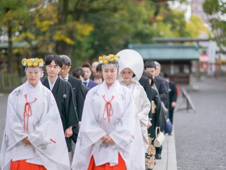 本格神社で神殿挙式も