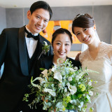 結婚式当日は客室でお仕度。リラックスした気分で過ごせる最高の時間です。
