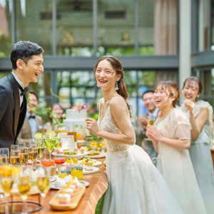 自由に動けるテラスで開放的なデザートブッフェを|WITH THE STYLE（ウィズ ザ スタイル）の写真(50189910)