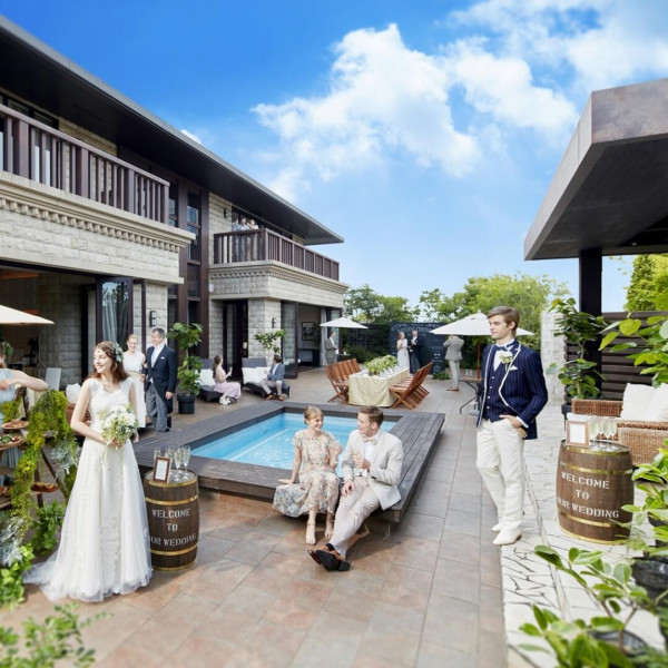 リゾート感溢れるガーデンは、日常を忘れさせる一日に！