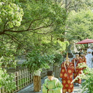 参進の儀の際は、雅楽の生演奏が行われます|浜松八幡宮　楠倶楽部の写真(24293847)