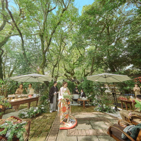 会場に併設された専用ガーデン