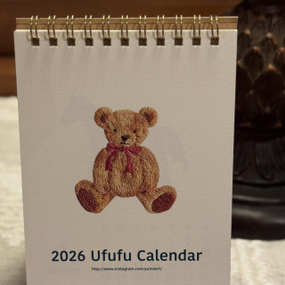 来館された方に@yuineartさんの2026年卓上カレンダープレゼント