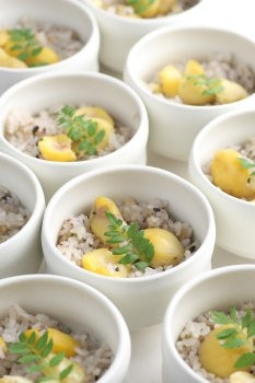 ～食事～五穀枚と栗の炊き込みご飯