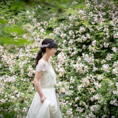 軽井沢の自然とぴったりの運命のドレスを選んで|軽井沢倶楽部 有明邸の写真(4855896)