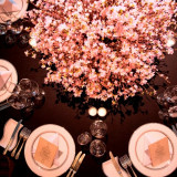 【装花】得意の桜装飾、計算されつくした彩りと色合いを見事に調和させたデザイン