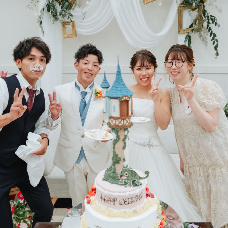 【挙式実例】ハイクオリティなオリジナルウェディングケーキでゲストの皆様にサプライズ★