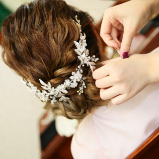 専属の美容室によるヘアメイク★