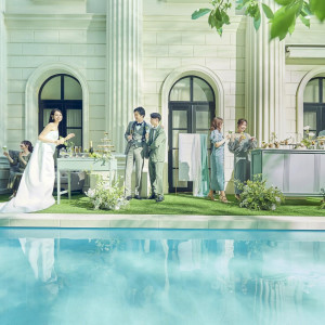 解放的で緑溢れるガーデンでゲストとのひと時を楽しもう|アクアテラス迎賓館(新横浜)/テイクアンドギヴ・ニーズウェディングの写真(55845398)