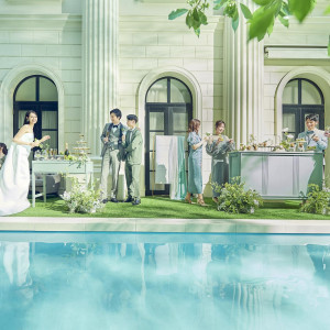 緑×青に包まれる天空のガーデン