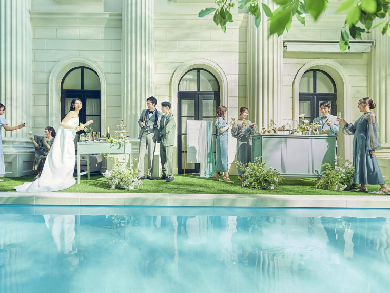 緑×青に包まれる天空のガーデン