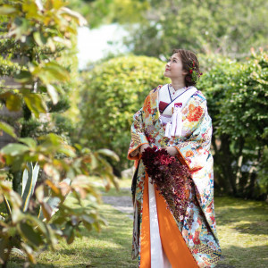 名勝日本庭園での和装ショットも|神戸迎賓館 旧西尾邸の写真(15311586)