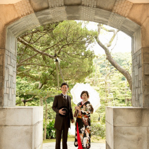 新郎新婦はもちろん、招待されるゲストも期待感が膨らむエントランス。|神戸迎賓館 旧西尾邸の写真(3245071)
