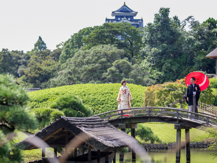 日本三名園である岡山後楽園での挙式もご提案可能