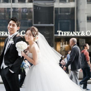 《東京駅や銀座エリアでの撮影を記念に》人気のロケーション撮影を結婚式当日にサービス!