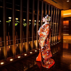 和装の映えるエントランス|マンダリン オリエンタル 東京の写真(9110918)