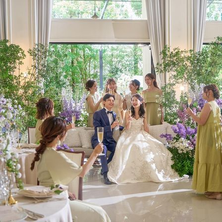 ゲストと距離近く楽しむ、笑顔あふれるパーティ|ソンブルイユ OSAKA WEDDING（旧アイネス ヴィラノッツェ大阪）の写真(64410749)