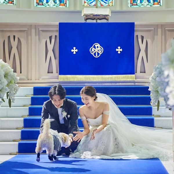 おふたりの誓いを大切なご家族にも見守ってもらいましょう！結婚証明書に肉球でサインで愛犬が承認者に♪