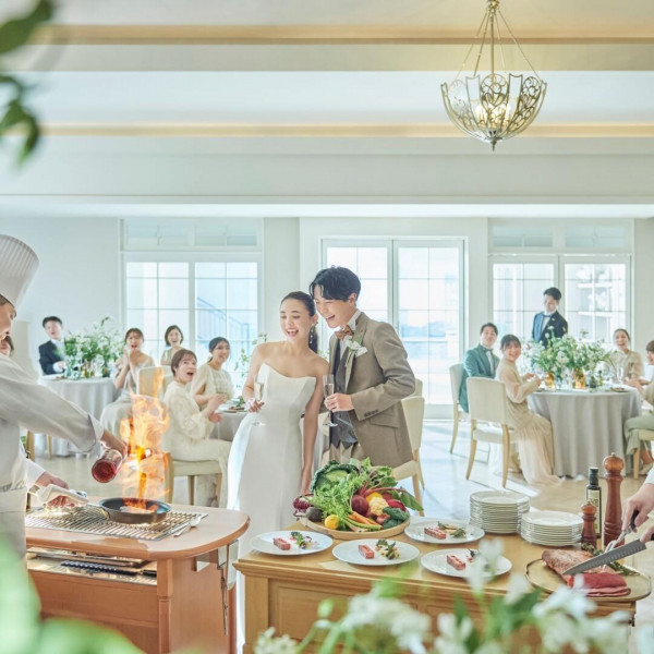 館内は全天候型施設で365日がおふたりにとってベストシーズン！どんな天気や気候でも最高の1日を♪