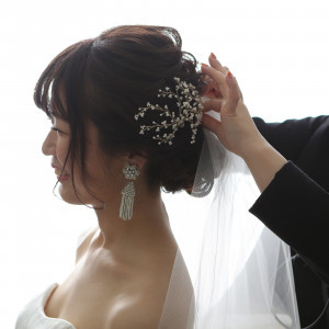ゆるふわなナチュラルなスタイルは優しい花嫁を演出。|ヴィラ・アンジェリカの写真(4627070)