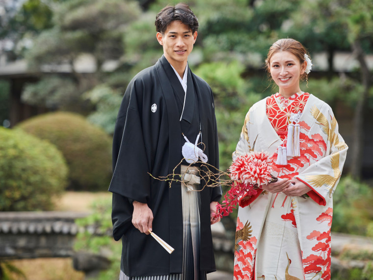 130年の歴史を刻む広大な日本庭園「百年の庭」で行う和婚