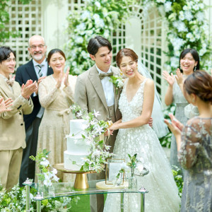 ガーデンでのケーキ入刀はおすすめ|セントグレースヴィラの写真(55718770)