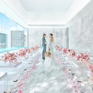 【10大特典&ギフト1万円】光と水のチャペル×豪華3.5万円コース試食