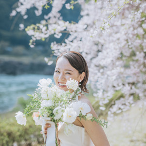 桜の咲くシーズンは前撮り撮影がイチオシ！|迎賓館 サクラヒルズ川上別荘の写真(29683846)