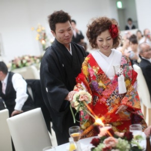 和装6 ～テーブルを回ってキャンドルサービス～|アンジュ・デ・ラヴィの写真(224163)