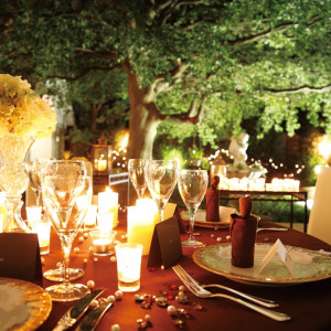 夜のウエディングも素敵☆|アンジュ・デ・ラヴィの写真(214860)