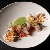 生雲丹のフランなど前菜の盛合せ＆A4和牛フィレ肉瞬間燻製無料試食