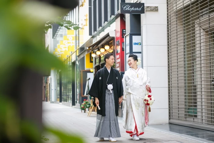 銀座の街並みでのロケーション撮影も素敵