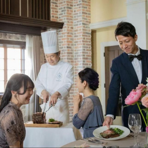 セレモニー後にはご家族でお食事を。