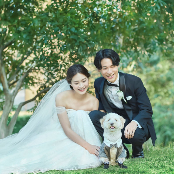 大切なペットと一緒に迎える結婚式♪そんな新郎新婦様へは特別なプランをご用意！詳しくはお問合せください