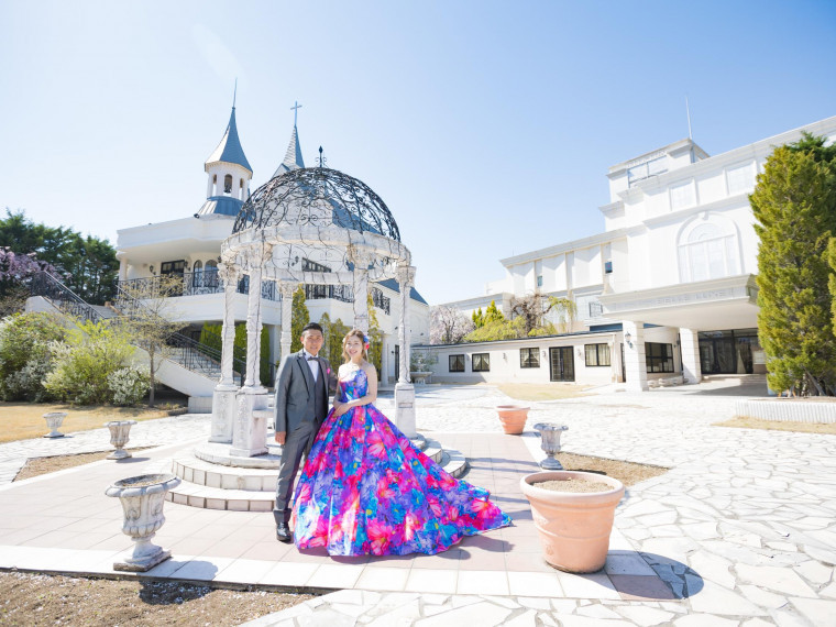 ベルルクス敷地内には広々ガーデン