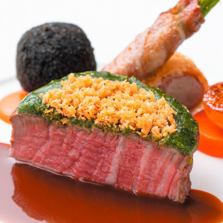 牛フィレ肉のソティ 木の芽味噌風味 ジュドロティーのソース