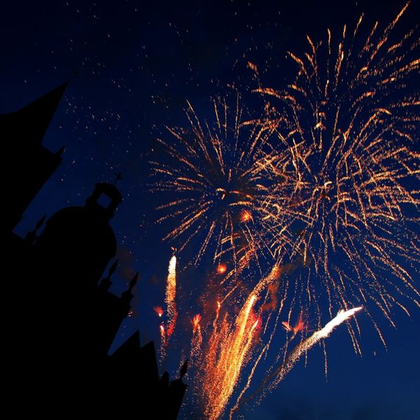 濃紺の夏の夜空を彩る色鮮やかな花火。夏の風物詩を結婚式の演出に・・・|ブルーミントンヒルの写真(286731)