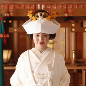 日本伝統の装いで潔さを演出|川原神社（produce by ウエディングマルシェ）の写真(30377807)