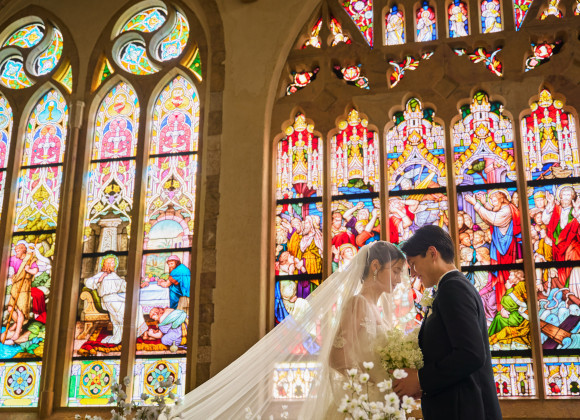 ★美品★シャガール/ステンドグラス/村通りでの結婚/アンティーク/送料無料 那須高原 ミッシェルガーデンコート/那須高原セント・ミッシェル教会の