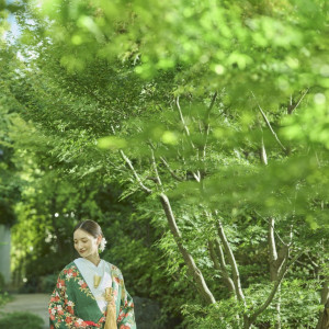 和装も似合う自然豊かなロケーション|京都 アートグレイス ウエディングヒルズの写真(25647238)