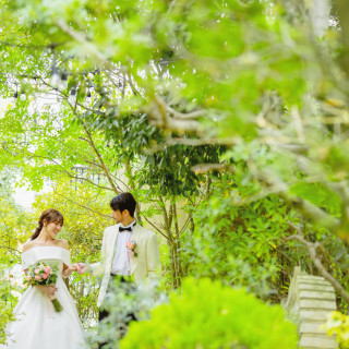 緑あふれる会場を貸切で撮影が可能◎
