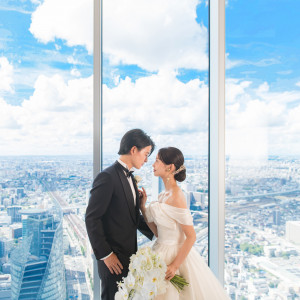 地上200mの美景が彩りを添える披露宴会場|オーベルジュ・ド・リル ナゴヤ(ひらまつウエディング)の写真(52756755)