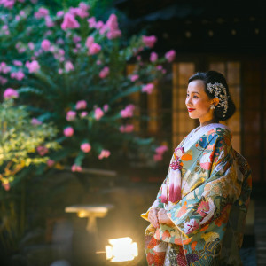 【季節や時間によって・・】季節や時間で移り変わる景色・夕刻は庭園が幻想的な雰囲気を醸し出すのも魅力的です|大阪天満宮の写真(36617888)