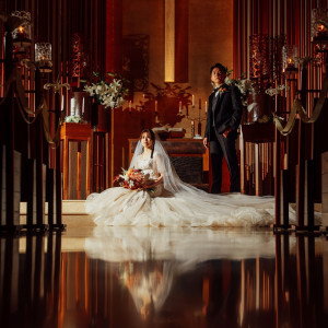 結婚式あとに、おふたりだけで前撮りのような撮影も叶う|覚王山ル・アンジェ教会の写真(52306206)